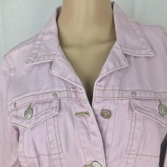 mauve denim jacket